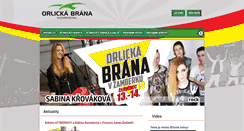 Desktop Screenshot of orlickabrana.cz