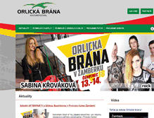 Tablet Screenshot of orlickabrana.cz